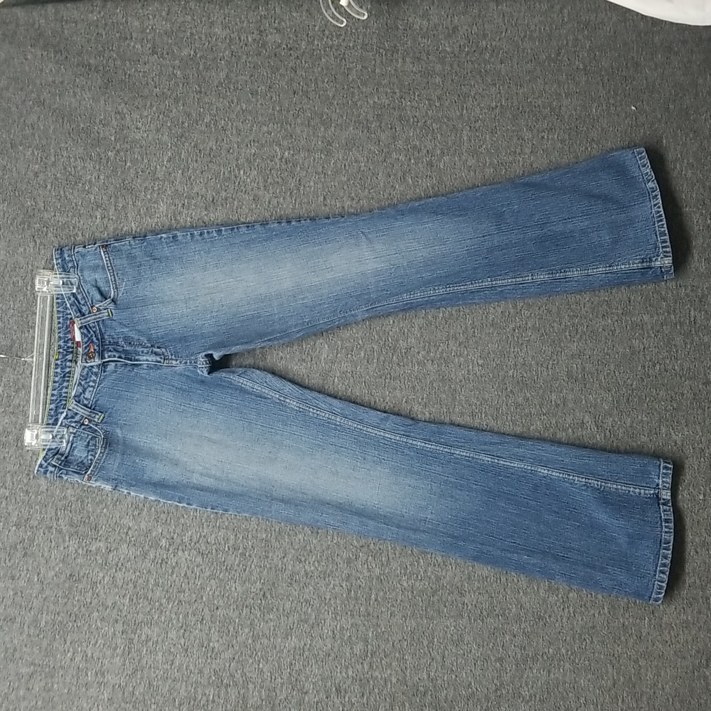 Bongo Jean's Womens Size 11 (32" x 31.5") Blue Medium Wash Flare